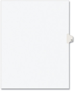 Avery® Preprinted Style Legal Dividers Exhibit Side Tab Index 10-Tab, 11, x 8.5, White, 25/Pack