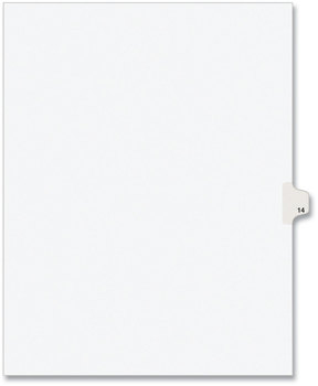 Avery® Preprinted Style Legal Dividers Exhibit Side Tab Index 10-Tab, 14, 11 x 8.5, White, 25/Pack