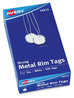 A Picture of product AVE-14313 Avery® Metal Rim Tags Heavyweight Stock 1.25" dia, White, 500/Box