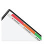A Picture of product AVE-16740 Avery® Clear Easy View Plastic Dividers with Multicolored Tabs & Sheet Protector and 5-Tab, 11 x 8.5, 1 Set