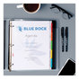 A Picture of product AVE-16740 Avery® Clear Easy View Plastic Dividers with Multicolored Tabs & Sheet Protector and 5-Tab, 11 x 8.5, 1 Set