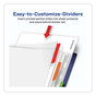 A Picture of product AVE-16740 Avery® Clear Easy View Plastic Dividers with Multicolored Tabs & Sheet Protector and 5-Tab, 11 x 8.5, 1 Set