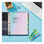 A Picture of product AVE-16741 Avery® Clear Easy View Plastic Dividers with Multicolored Tabs & Sheet Protector and 8-Tab, 11 x 8.5, 1 Set