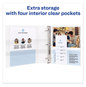 A Picture of product AVE-17144 Avery® TouchGuard™ Protection Heavy-Duty View Binders with Slant Rings 3 3" Capacity, 11 x 8.5, White