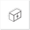 A Picture of product HON-105291PINC HON® 10500 Series™ Storage Cabinet with Doors Two Shelves, 36" x 20" 29.5", Pinnacle