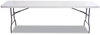 A Picture of product ALE-65601 Alera® Resin Banquet Folding Table Rectangular Square Edge, 96w x 30d 29h, Platinum