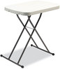 A Picture of product ALE-65604N Alera® Height-Adjustable Personal Folding Table Rectangular, 26.63" x 25.5" 25" to 36", White Top, Dark Gray Legs