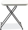 A Picture of product ALE-65604N Alera® Height-Adjustable Personal Folding Table Rectangular, 26.63" x 25.5" 25" to 36", White Top, Dark Gray Legs