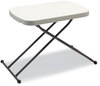 A Picture of product ALE-65604N Alera® Height-Adjustable Personal Folding Table Rectangular, 26.63" x 25.5" 25" to 36", White Top, Dark Gray Legs