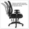 A Picture of product ALE-AS42M14 Alera® Aeson Series Multifunction Task Chair Supports Up to 275 lb, 15" 18.82" Seat Height, Black Seat/Back, Base