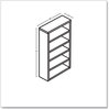 A Picture of product HON-105535LKI1 HON® 10500 Series™ Laminate Bookcase Five Shelves, 36" x 13" 71", Kingswood Walnut