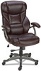 A Picture of product ALE-BN41B59 Alera® Birns Series High-Back Task Chair Supports Up to 250 lb, 18.11" 22.05" Seat Height, Brown Seat/Back, Chrome Base