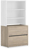 A Picture of product HON-10563LKI1 HON® 10500 Series™ Lateral File 2 Legal/Letter-Size Drawers, Kingswood Walnut, 36" x 20" 29.5"