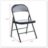 A Picture of product ALE-CA941 Alera® Armless Steel Folding Chair Supports Up to 275 lb, Black Seat, Back, Base, 4/Carton
