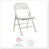 A Picture of product ALE-CA944 Alera® Armless Steel Folding Chair Supports Up to 275 lb, Taupe Seat, Back, Base, 4/Carton