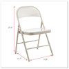 A Picture of product ALE-CA944 Alera® Armless Steel Folding Chair Supports Up to 275 lb, Taupe Seat, Back, Base, 4/Carton