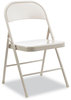 A Picture of product ALE-CA944 Alera® Armless Steel Folding Chair Supports Up to 275 lb, Taupe Seat, Back, Base, 4/Carton