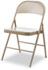 A Picture of product ALE-CA945 Alera® Armless Steel Folding Chair Supports Up to 275 lb, Tan Seat, Back, Base, 4/Carton