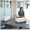 A Picture of product FEL-00011 Bankers Box® LIBERTY® Heavy-Duty Strength Storage Boxes Letter Files, 12.25" x 24.13" 10.75", White/Blue, 12/Carton