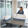 A Picture of product FEL-00011 Bankers Box® LIBERTY® Heavy-Duty Strength Storage Boxes Letter Files, 12.25" x 24.13" 10.75", White/Blue, 12/Carton