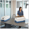 A Picture of product FEL-0001103 Bankers Box® LIBERTY® Heavy-Duty Strength Storage Boxes Letter Files, 12.25" x 24.13" 10.75", White/Blue, 4/Carton