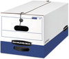 A Picture of product FEL-0001103 Bankers Box® LIBERTY® Heavy-Duty Strength Storage Boxes Letter Files, 12.25" x 24.13" 10.75", White/Blue, 4/Carton