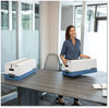 A Picture of product FEL-0002501 Bankers Box® STOR/FILE™ Medium-Duty Strength Storage Boxes Letter/Legal Files, 12.25" x 16" 11", White/Blue, 4/Carton
