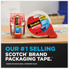 A Picture of product MMM-1426 Scotch® 3850 Heavy-Duty Packaging Tape with Dispenser, 1.5" Core, 1.88" x 66.66 ft, Clear, 6/Pack