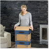 A Picture of product FEL-0062701 Bankers Box® SmoothMove™ Prime Moving & Storage Boxes Moving/Storage Hinged Lid, Regular Slotted Container, Small, 12" x 16" Brown/Blue, 10/Carton