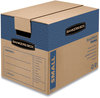 A Picture of product FEL-0062701 Bankers Box® SmoothMove™ Prime Moving & Storage Boxes Moving/Storage Hinged Lid, Regular Slotted Container, Small, 12" x 16" Brown/Blue, 10/Carton