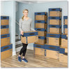 A Picture of product FEL-0062801 Bankers Box® SmoothMove™ Prime Moving & Storage Boxes Moving/Storage Hinged Lid, Regular Slotted Container, Medium, 18" x 16", Brown/Blue, 8/Carton