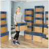 A Picture of product FEL-0062901 Bankers Box® SmoothMove™ Prime Moving & Storage Boxes Moving/Storage Hinged Lid, Regular Slotted Container (RSC), 18" x 24" Brown/Blue, 6/Carton