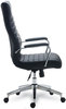 A Picture of product ALE-ED41B19 Alera® Eddleston Leather Manager Chair Supports Up to 275 lb, Black Seat/Back, Chrome Base