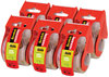 A Picture of product MMM-1456 Scotch® Sure Start Packaging Tape with Dispenser, 1.5" Core, 1.88" x 22.2 yds, Clear, 6/Pack