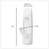 A Picture of product MMM-17001VP6 Command™ General Purpose Hooks Multi-Pack, Medium, Plastic, White, 3 lb Capacity, 6 and 12 Strips/Pack