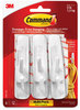 A Picture of product MMM-17001VP6 Command™ General Purpose Hooks Multi-Pack, Medium, Plastic, White, 3 lb Capacity, 6 and 12 Strips/Pack
