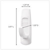 A Picture of product MMM-17003VP3 Command™ General Purpose Hooks Multi-Pack, Large, Plastic, White, 5 lb Capacity, 3 and 6 Strips/Pack
