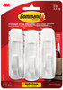 A Picture of product MMM-17003VP3 Command™ General Purpose Hooks Multi-Pack, Large, Plastic, White, 5 lb Capacity, 3 and 6 Strips/Pack
