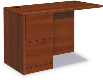 HON® 10700 Series™ Full Left Pedestal Return 48w x 24d 29.5h, Cognac