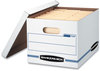 A Picture of product FEL-0070308 Bankers Box® STOR/FILE™ Basic-Duty Storage Boxes Letter/Legal Files, 12.5" x 16.25" 10.5", White/Blue, 4/Carton
