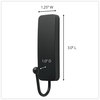 A Picture of product MMM-17034MB2ES Command™ Decorative Hooks Medium, Plastic, Matte Black, 3 lb Capacity, 2 and 4 Strips/Pack