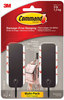 A Picture of product MMM-17034MB2ES Command™ Decorative Hooks Medium, Plastic, Matte Black, 3 lb Capacity, 2 and 4 Strips/Pack