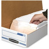 A Picture of product FEL-00706 Bankers Box® STOR/FILE™ Check Boxes 9.25" x 25" 4.13", White/Blue, 12/Carton