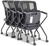 A Picture of product ALE-EL4914 Alera® Elusion Mesh Nesting Chairs with Padded Arms, Supports Up to 275 lb, 18.11" Seat Height, Black, 2/Carton