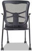 A Picture of product ALE-EL4914 Alera® Elusion Mesh Nesting Chairs with Padded Arms, Supports Up to 275 lb, 18.11" Seat Height, Black, 2/Carton
