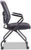 A Picture of product ALE-EL4914 Alera® Elusion Mesh Nesting Chairs with Padded Arms, Supports Up to 275 lb, 18.11" Seat Height, Black, 2/Carton