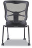 A Picture of product ALE-EL4915 Alera® Elusion Mesh Nesting Chairs Supports Up to 275 lb, 18.1" Seat Height, Black Back, Base, 2/Carton