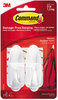 A Picture of product MMM-17081 Command™ Designer Hooks General Purpose Medium, Plastic, White, 3 lb Capacity, 2 and 4 Strips/Pack