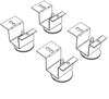 A Picture of product HON-20040AG HON® Brigade® Pedestal Adjustable Glides Rigid Mount Plate, 2" x Glide, Black, 4/Set