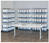 A Picture of product FEL-00784 Bankers Box® HANG'N'STOR™ Medium-Duty Storage Boxes Letter Files, 12.63" x 15.63" 10", White/Blue, 4/Carton